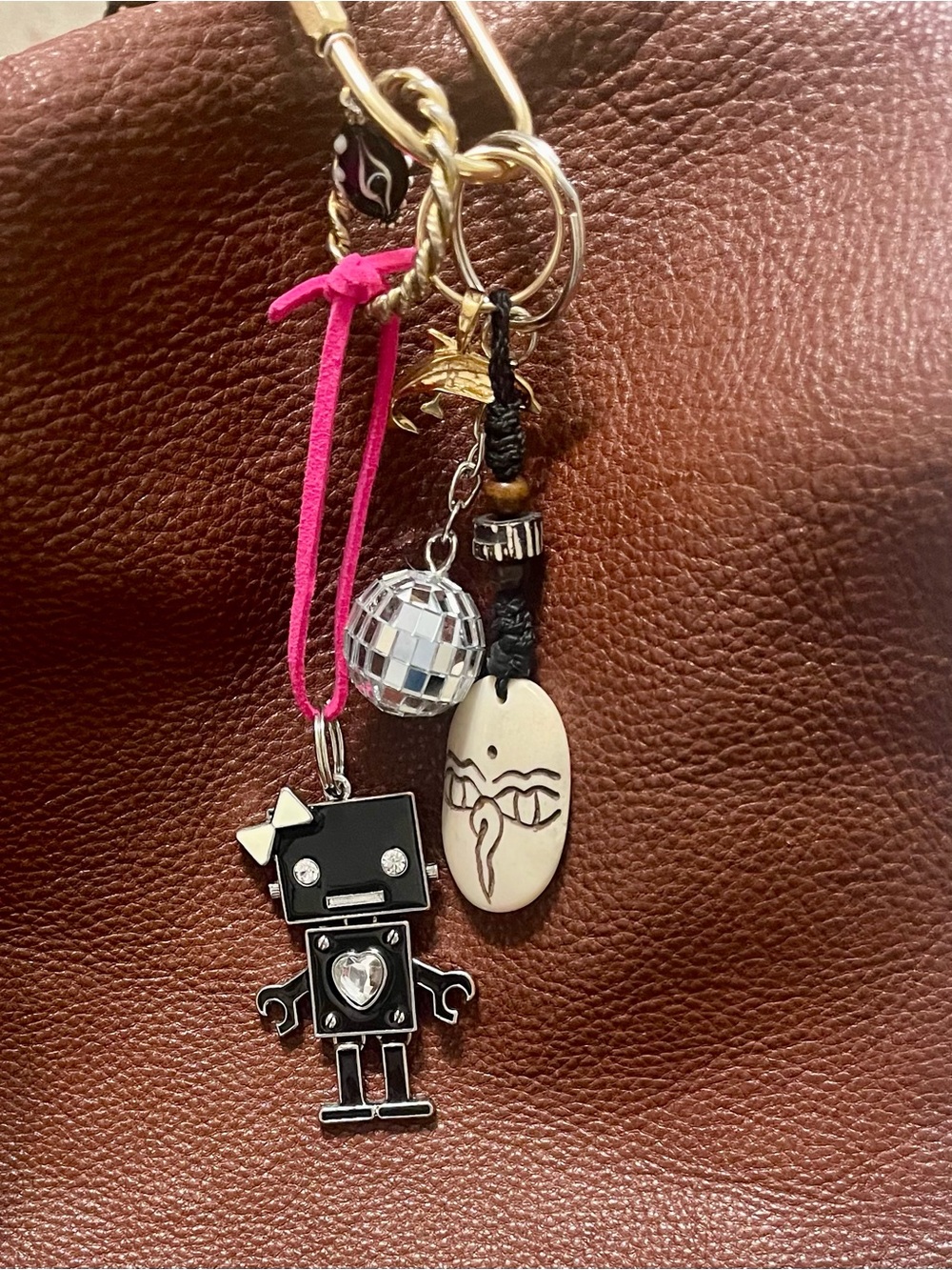 Purse Charm Buddha Eyes Robot Dolphin Disco Ball Protection Hand Crafted Wisdom